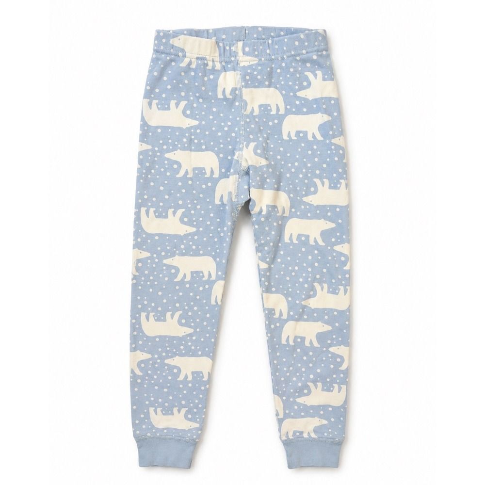 Hanna Andersson Polar Bear Pajama Pants Kids 120 US 6-7 Blue Organic Cotton PJ